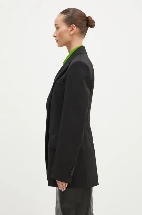 Sportmax wool blazer Echi black color smooth 2422046042600