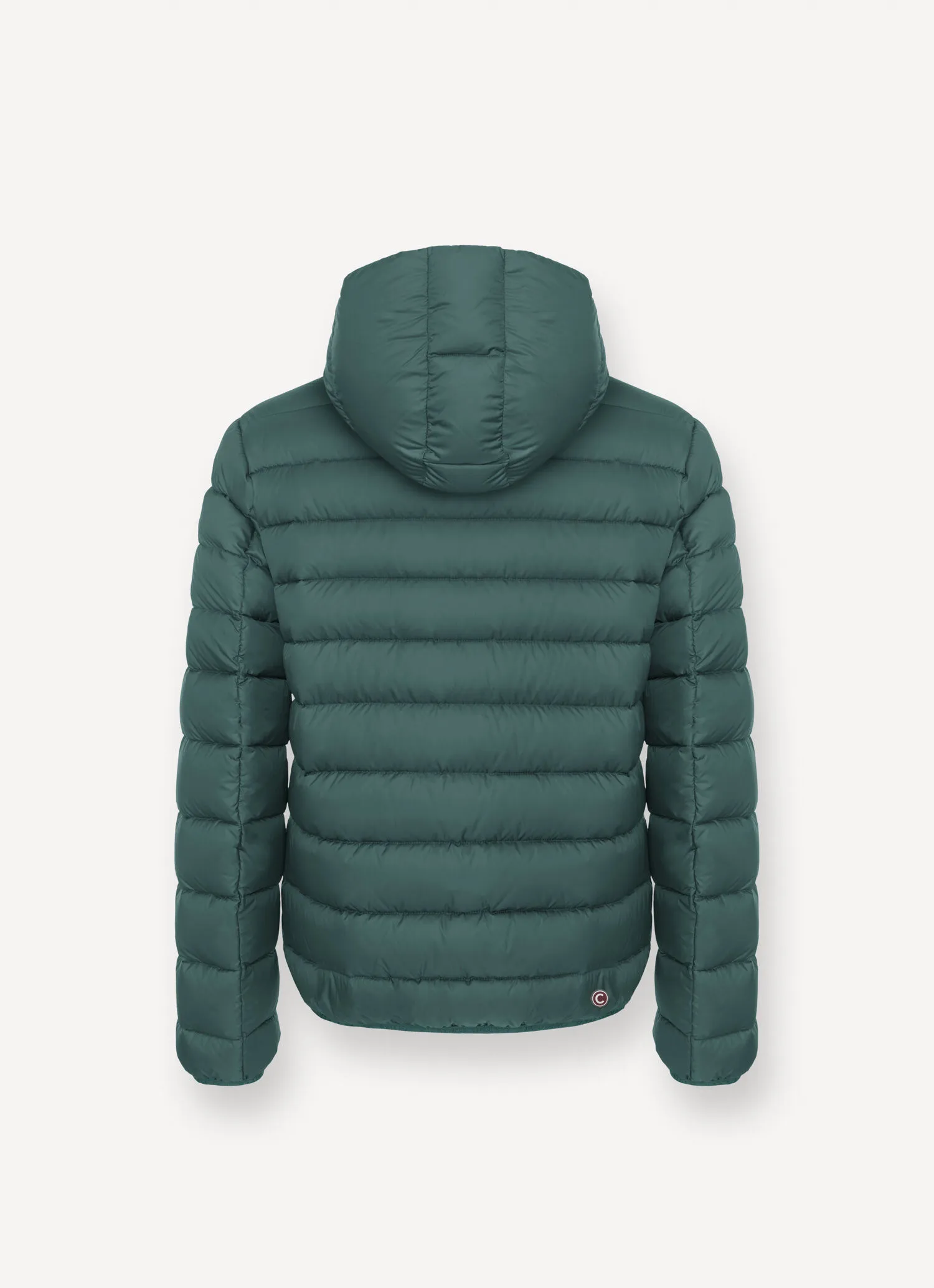 Sporty down jacket with fixed hood-