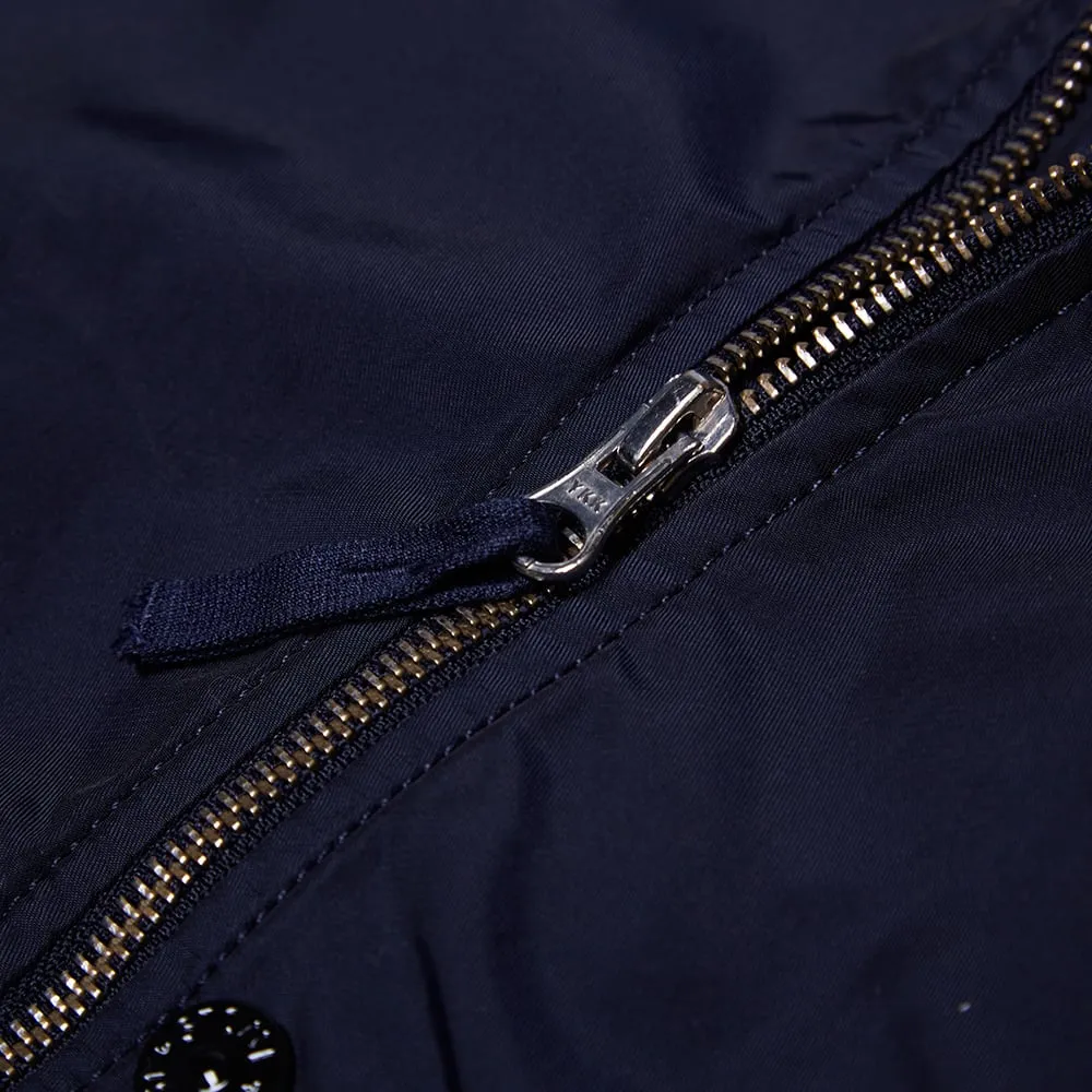 Stone Island Shadow Project Garment Dyed Diagonal Weave MA-1 Bomber JacketNavy