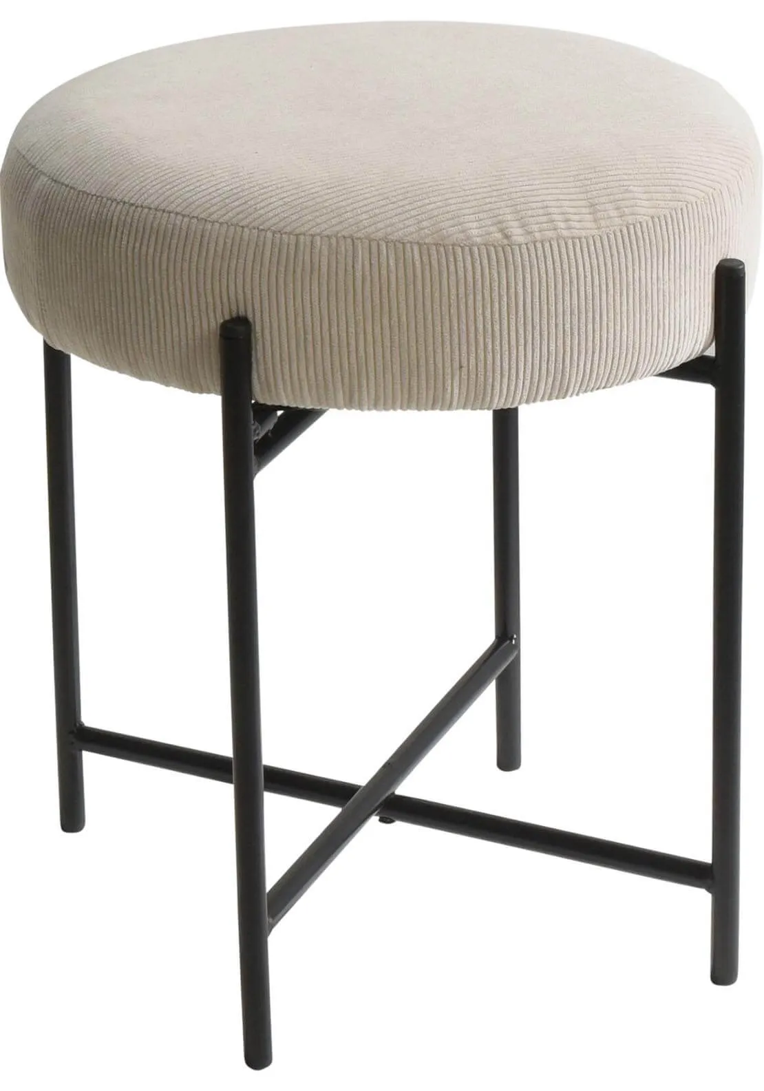 Stool Round 36cm x 36cm x 42cm White - White