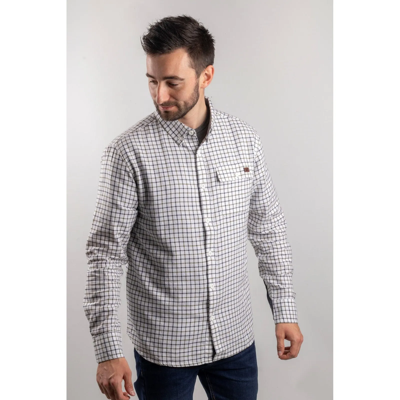 Tattersall Button Down Shirt  Chive