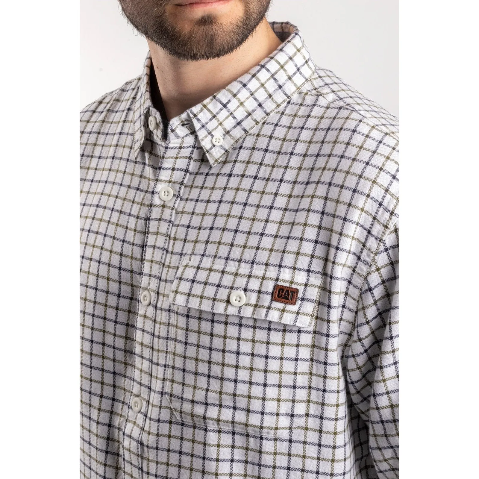 Tattersall Button Down Shirt  Chive