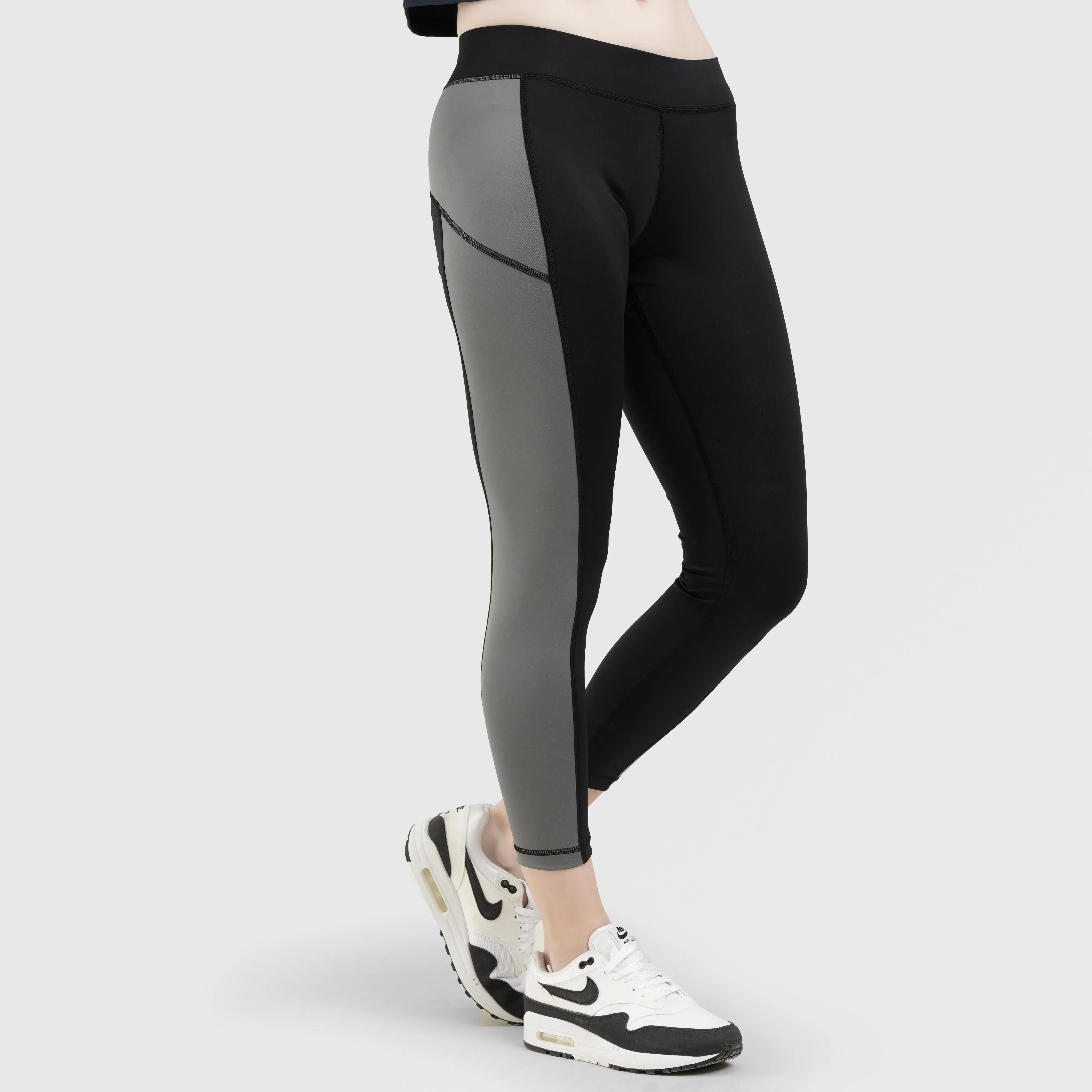 Time Leggings (Black-Grey)