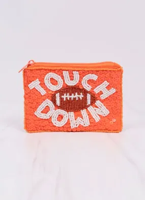 Touch Down Sequin Pouch ORANGE