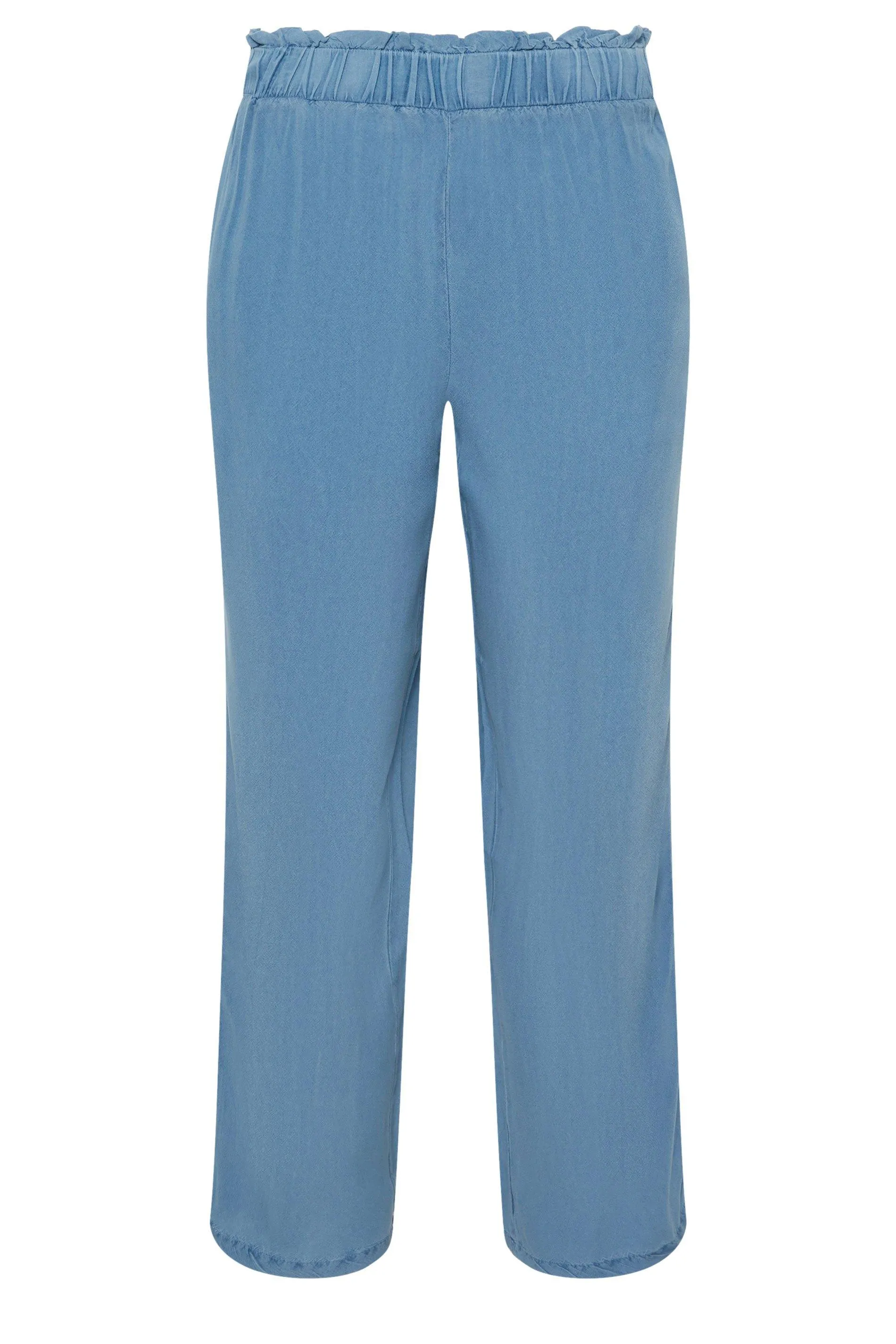 Trousers | Petite Acid Wash Wide Leg Trousers | PixieGirl