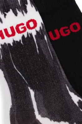 Two-pack of short-length socks with logo details