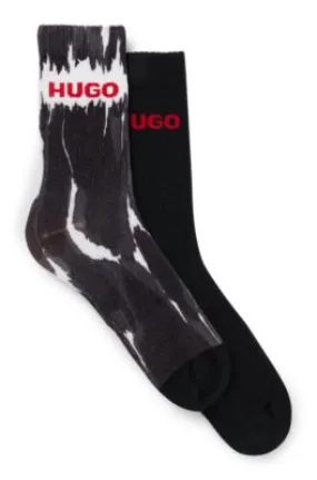 Two-pack of short-length socks with logo details