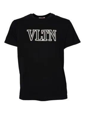 Valentino VLTN Logo Embroidered Crewneck T-Shirt