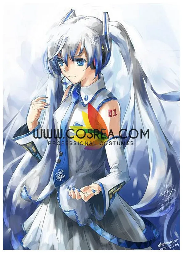 Vocaloid Snow Miku Playtime Edition Cosplay Costume