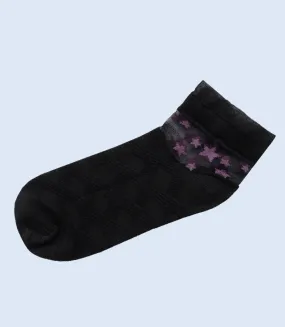 WA1349-Black/Pur-Women Ankle Sock