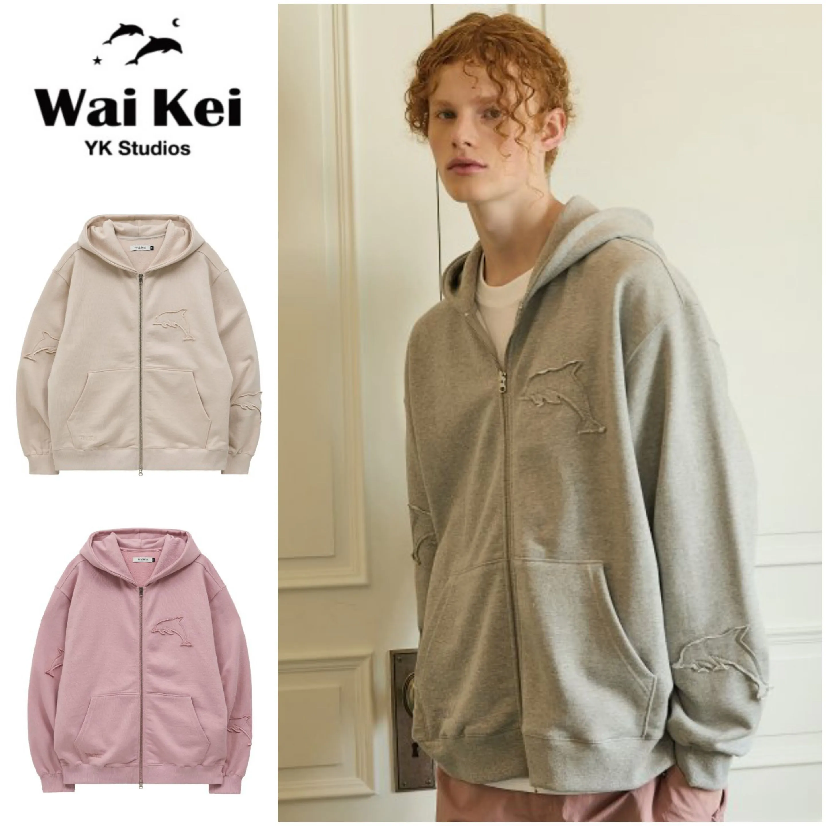 Wai Kei  |Unisex Street Style Long Sleeves Logo Hoodies & Sweatshirts