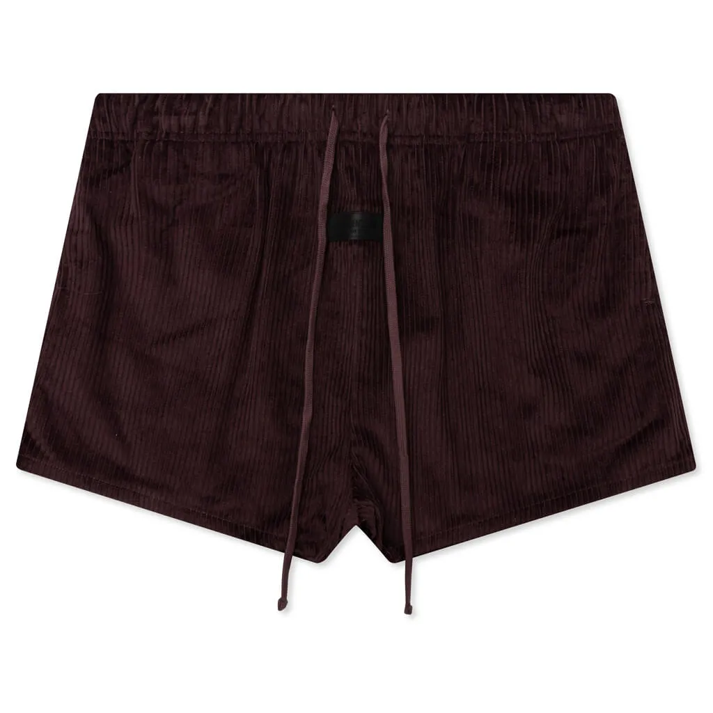 Women's Corduroy Dock Short - Plum