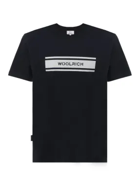 Woolrich Logo Stripe Crewneck T-Shirt