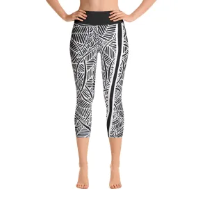 Yoga Capri Leggings Pouring on Springs