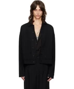 YOHJI YAMAMOTO Black Spread Collar Jacket