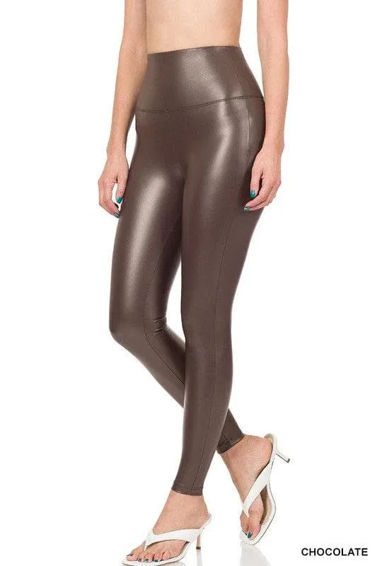 ZENANA High Rise Faux Leather Leggings