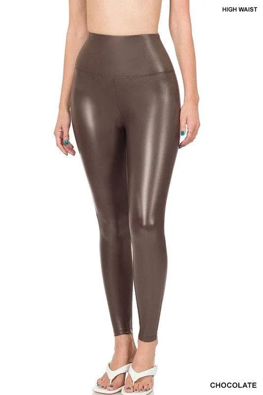 ZENANA High Rise Faux Leather Leggings